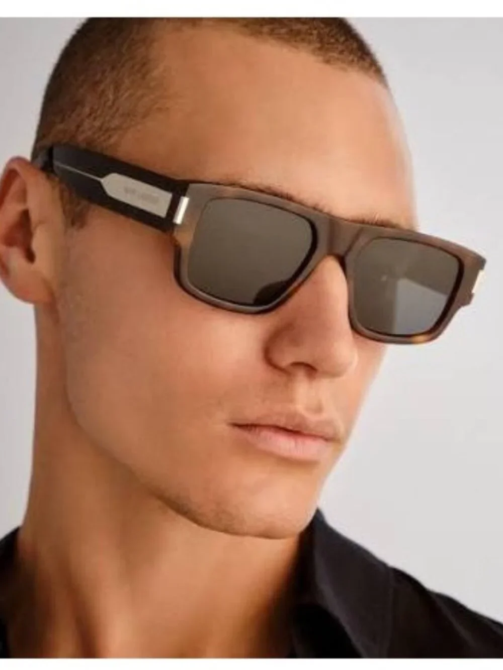 NWT Saint Laurent SL659 002 Havana Gray Square Sunglasses